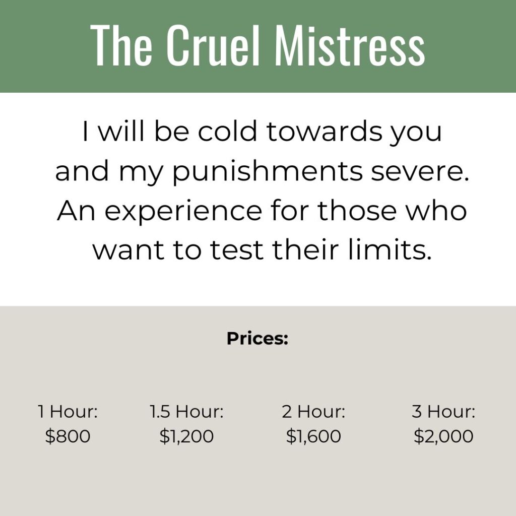 The Cruel Mistress - cold domination